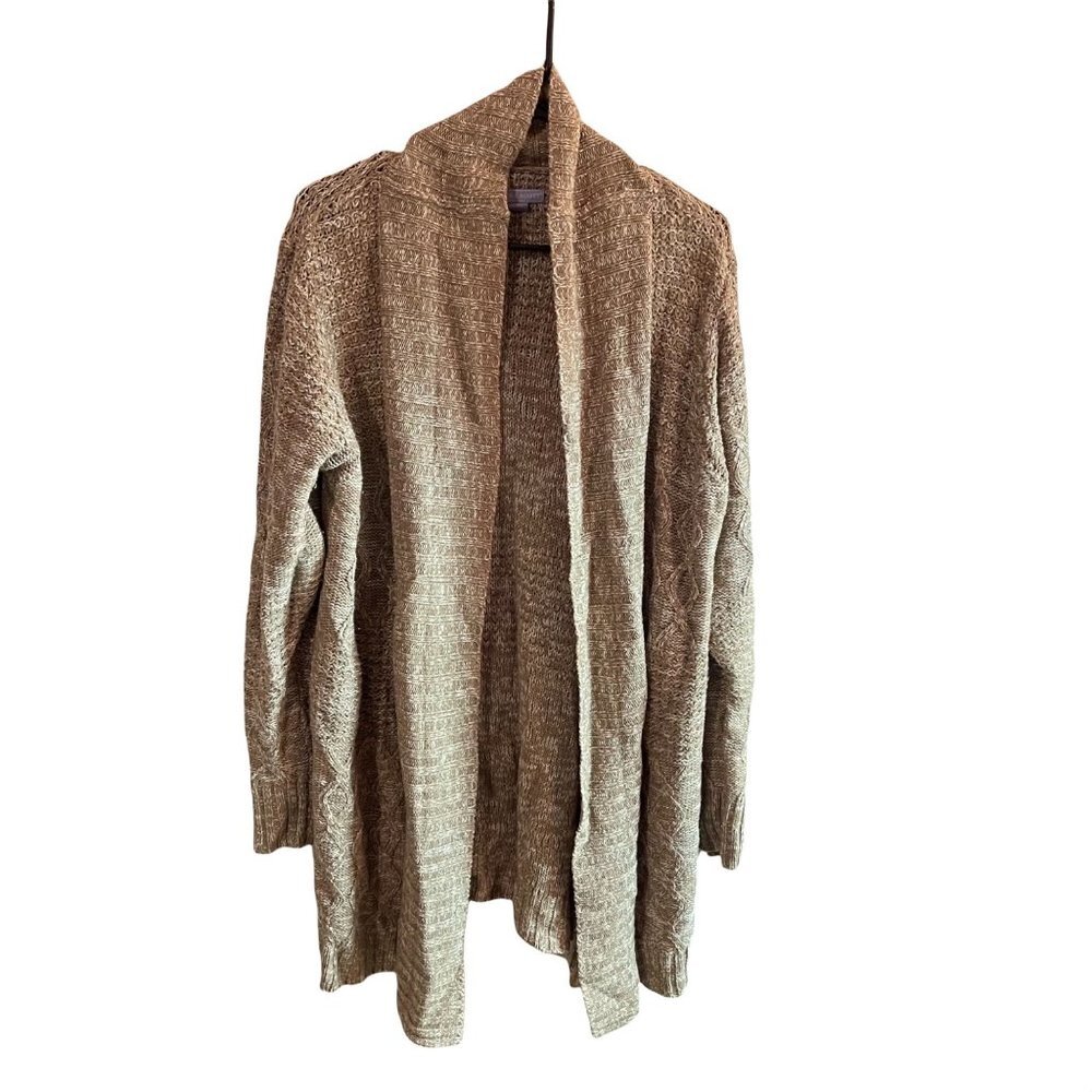Laura Scott XL Brown‎ Plus Size Acrylic Cardigan